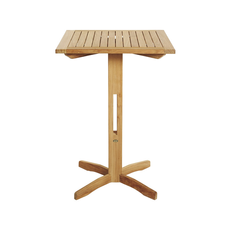 Loon Peak® EllieMaye Teak Outdoor Bar Table Wayfair